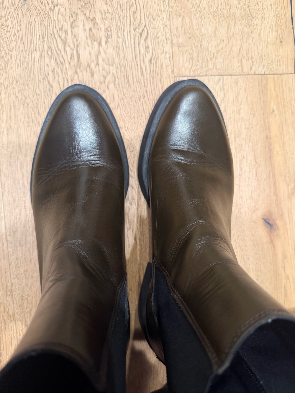 Anthropologie Chelsea Platform Ankle Boots in Dark Brown - Picture 10 of 14
